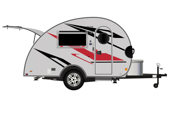 Replacement graphics decals for RVs Teardrop Trailers (kit RG15013)