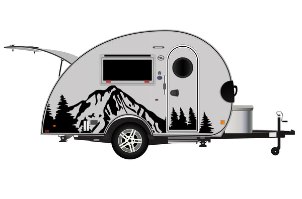 Replacement graphics decals for RVs Teardrop Trailers (kit RG15019)