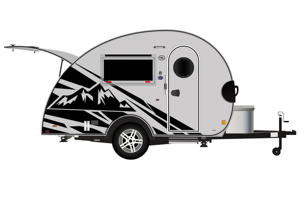 Replacement graphics decals for RVs Teardrop Trailers (kit RG15021)
