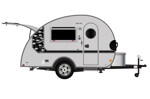 Replacement graphics decals for RVs Teardrop Trailers (kit RG15022)