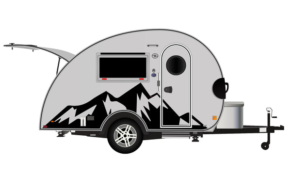 Replacement graphics decals for RVs Teardrop Trailers (kit RG15025)