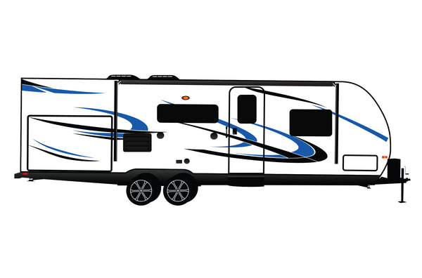 Replacement graphics decals for RVs Travel Trailer (kit RG15001)