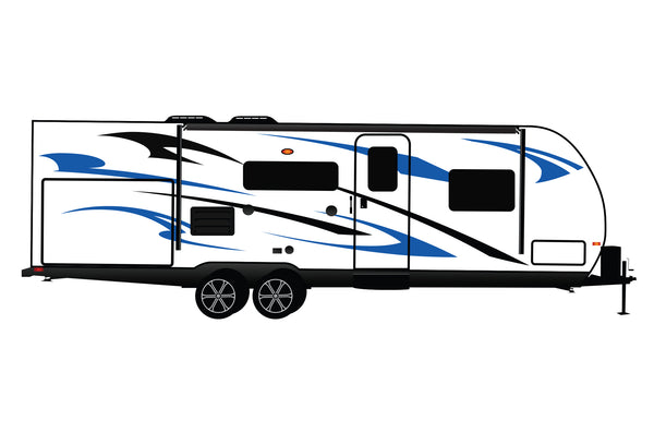 Replacement graphics decals for RVs Travel Trailer (kit RG15002)