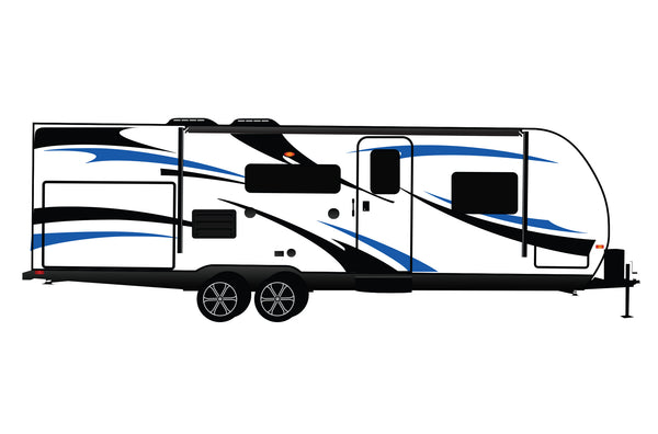 Replacement graphics decals for RVs Travel Trailer (kit RG15003)