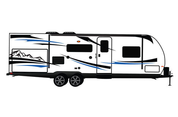 Replacement graphics decals for RVs Travel Trailer (kit RG15004)