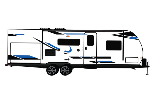 Replacement graphics decals for RVs Travel Trailer (kit RG15005)