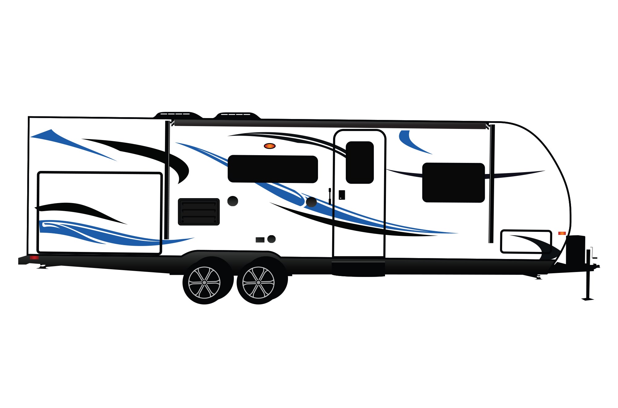 Replacement graphics decals for RVs Travel Trailer (kit RG15007)