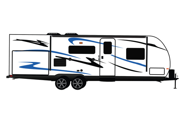 Replacement graphics decals for RVs Travel Trailer (kit RG15007)
