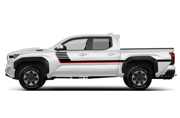 Retro style center stripes graphics decals for Toyota Tacoma