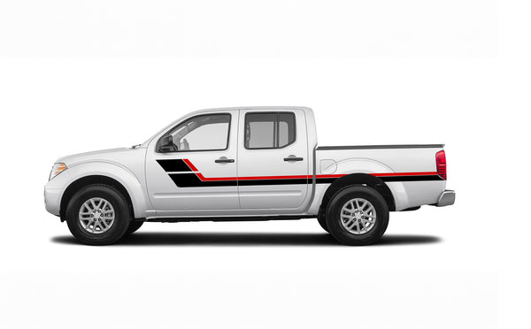 Retro style hash stripes graphics decals for Nissan Frontier 2005-2021