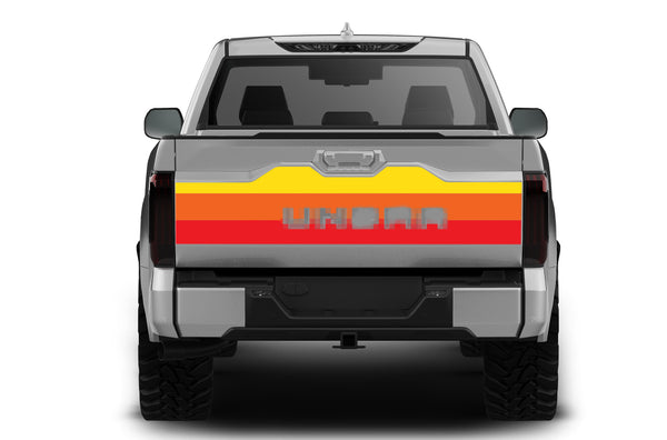 Retro style print tailgate graphics decals for Toyota Tundra