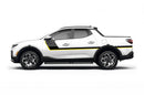 Retro-style double hash stripes graphics decals for Hyundai Santa Cruz