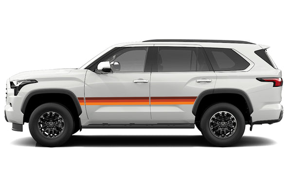 Retro themes side center graphics vinyl decals for Toyota Sequoia