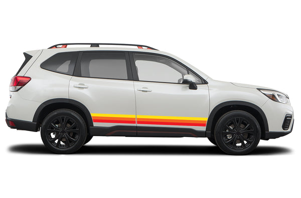Retro themes side graphics decals for Subaru Forester 2019-2024