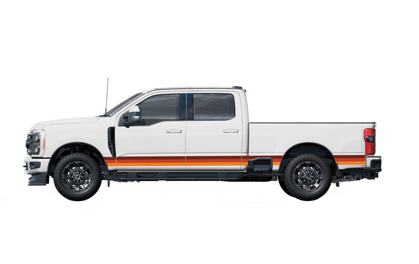 Retro themes side graphics decals for Ford F-250