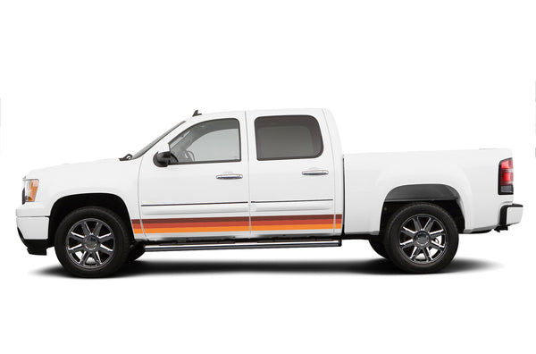 Retro themes side center graphics decals for GMC Sierra 2007-2013