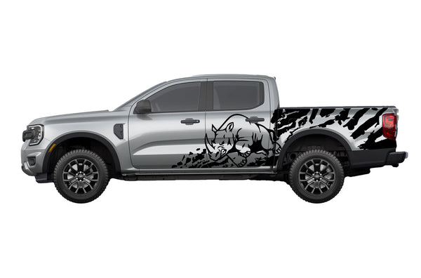 Rhino splash side graphics decals for Ford Ranger