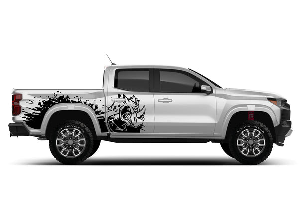 Rhino splash side graphics decals for Chevrolet Colorado