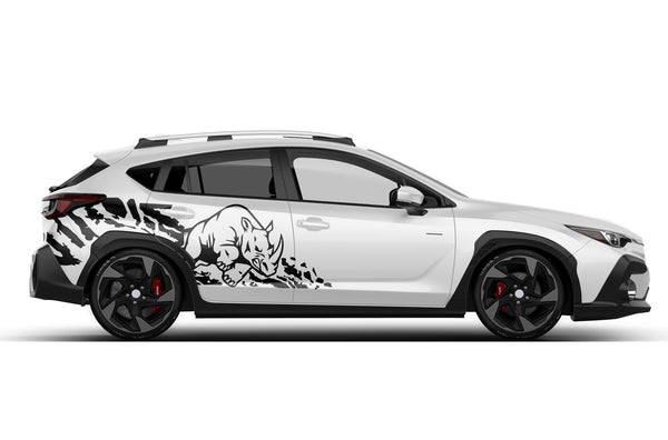 Rhino splash side graphics decals for Subaru Crosstrek