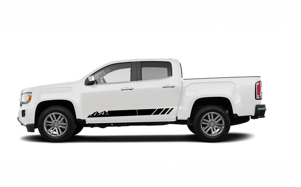 Rocker mountains stripes graphics decals for GMC Canyon 2015-2022