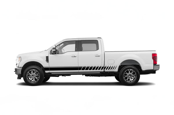 Rocker panel stripes graphics decals for Ford F250 2017-2022