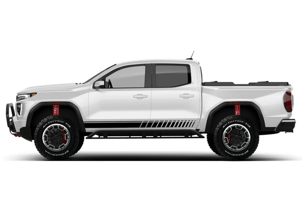 Rocker panel stripes side graphics decals for GMC Canyon