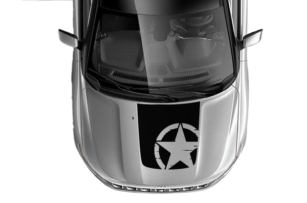 Shredded star hood graphics decals for Jeep Compass