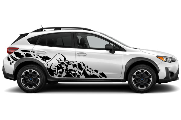 Side bull splash graphics decals for Subaru Crosstrek 2018-2023
