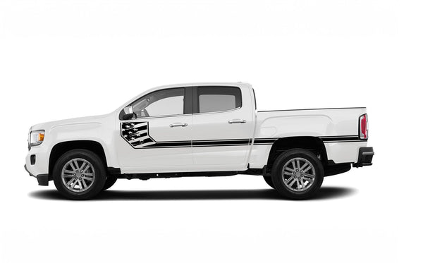Side line US flag stripes graphics decals for GMC Canyon 2015-2022