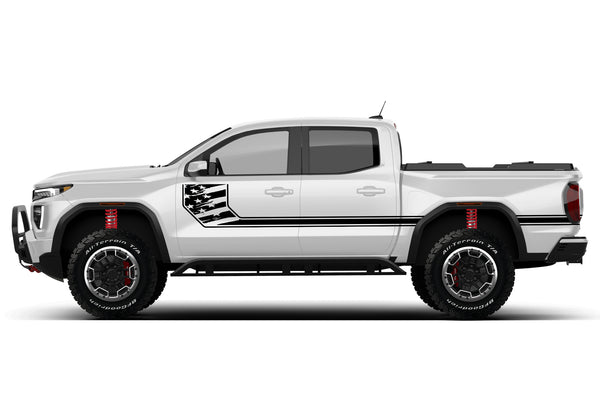 Side line US flag stripes graphics decals for GMC Canyon