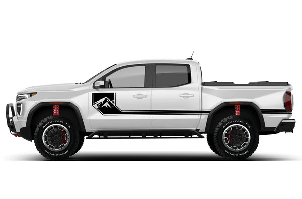 Side line mountain stripes graphics decals for GMC Canyon