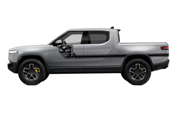 Side line nightmare stripes graphics decals for Rivian R1T