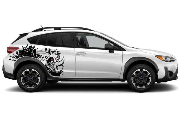 Side rhino splash graphics decals for Subaru Crosstrek 2018-2023