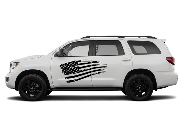 Side tattered US graphics decals for Toyota Sequoia 2008-2022