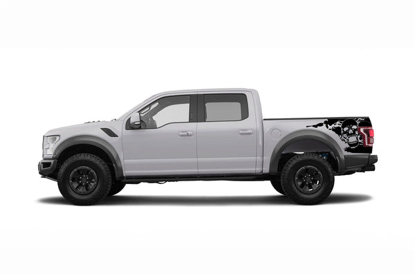 Skull side bed graphics decals for Ford F150 Raptor 2017-2020