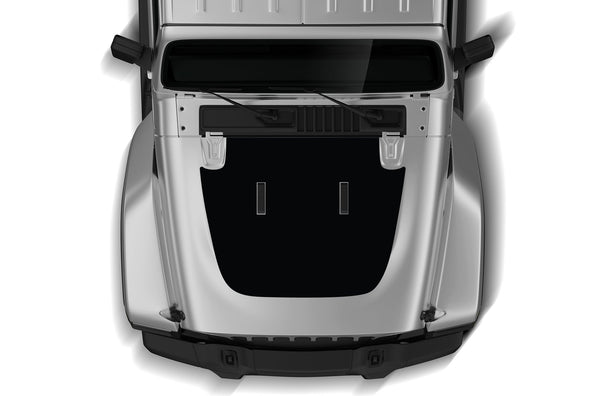 Solid hood graphics decals compatible with Wrangler JL