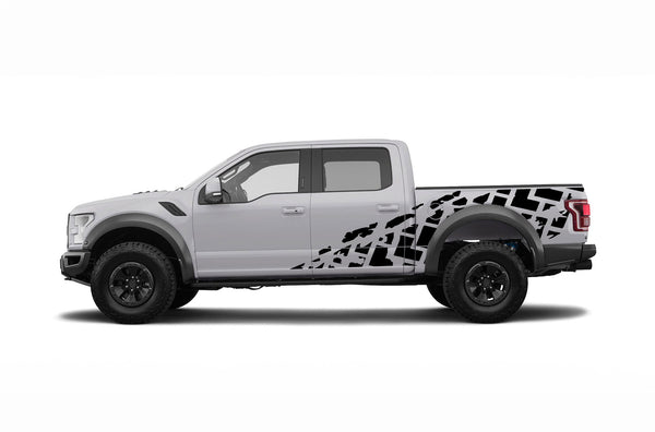 Tire truck side graphics decals for Ford F150 Raptor 2017-2020