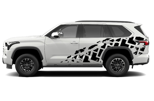 Tire truck side graphics vinyl decals for Toyota Sequoia