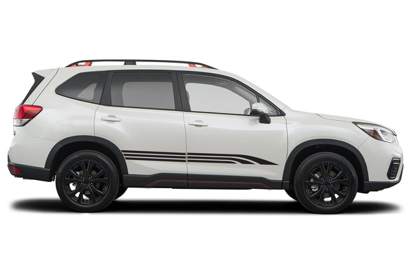Triple way stripes graphics decals for Subaru Forester 2019-2024