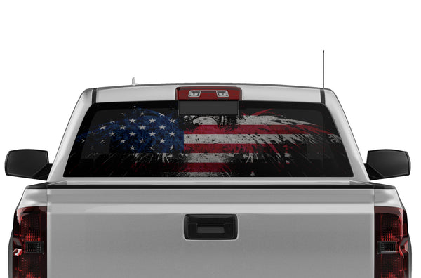 US eagle perforated decal for Chevrolet Silverado 2014-2018 