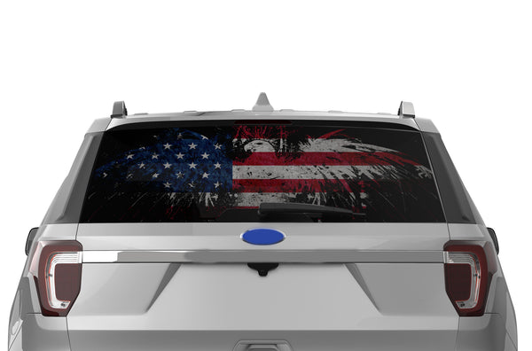 US eagle perforated rear window decal for Ford Explorer 2011-2019
