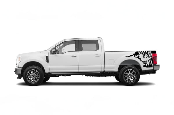 US eagle side bed graphics decals for Ford F250 2017-2022