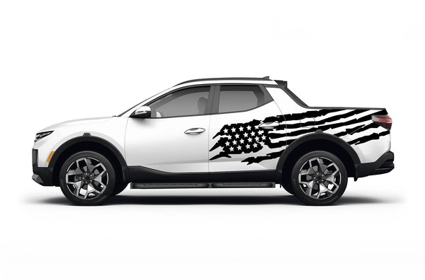 US flag graphics decals for Hyundai Santa Cruz