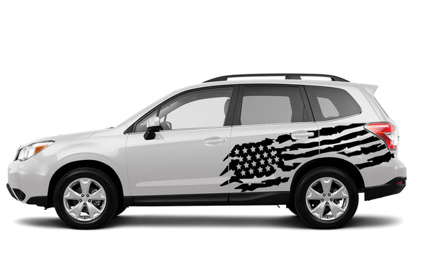 US flag graphics decals for Subaru Forester 2014-2018