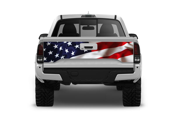 US flag print tailgate graphics decals for Toyota Tacoma