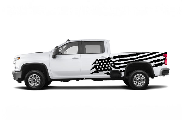 US flag graphics decals for Chevrolet Silverado 2500HD