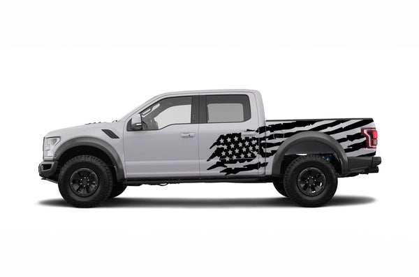 US flag side graphics decals for Ford F150 Raptor 2017-2020