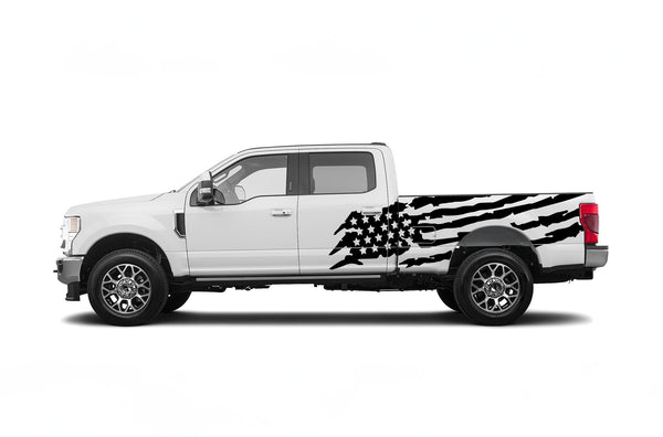 US flag side graphics decals for Ford F250 2017-2022