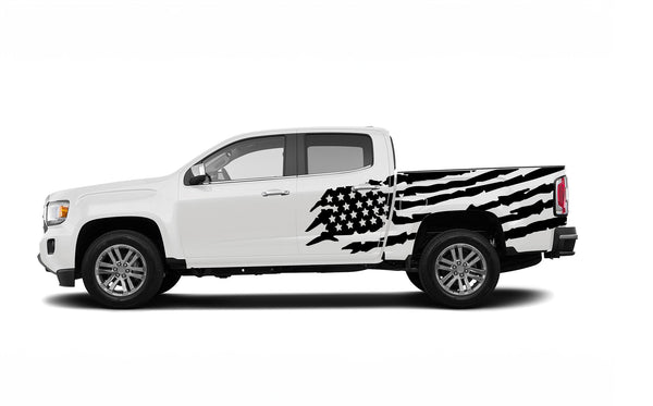 US flag side graphics decals for GMC Canyon 2015-2022