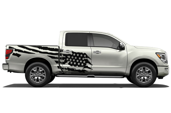 US flag side graphics decals for Nissan Titan